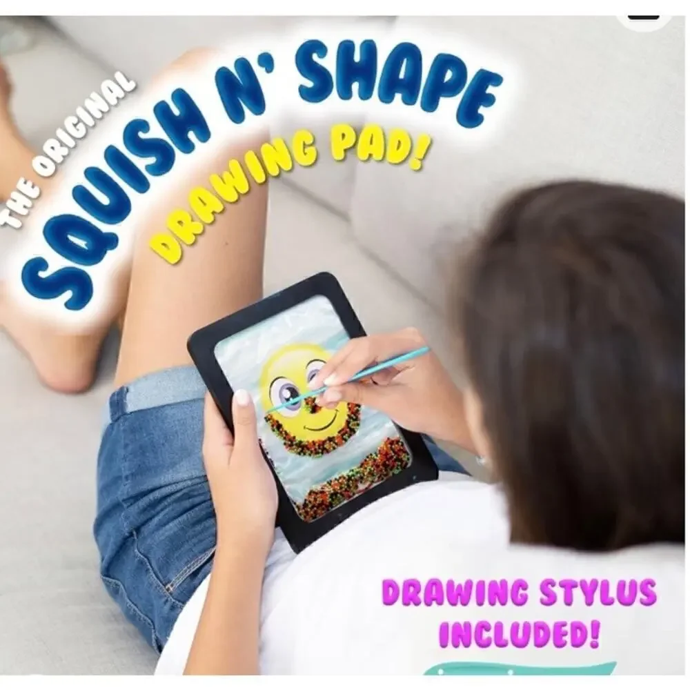 DoodleJamz JellyPics Sensory Drawing Pads Filled‎ w/Non-Toxic Squishy Beads& Gel